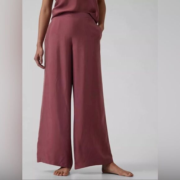 Athleta Calm Cool Wide Leg Pajama Pant Lightweight Size Medium Black NWT $99 - Picture 6 of 8